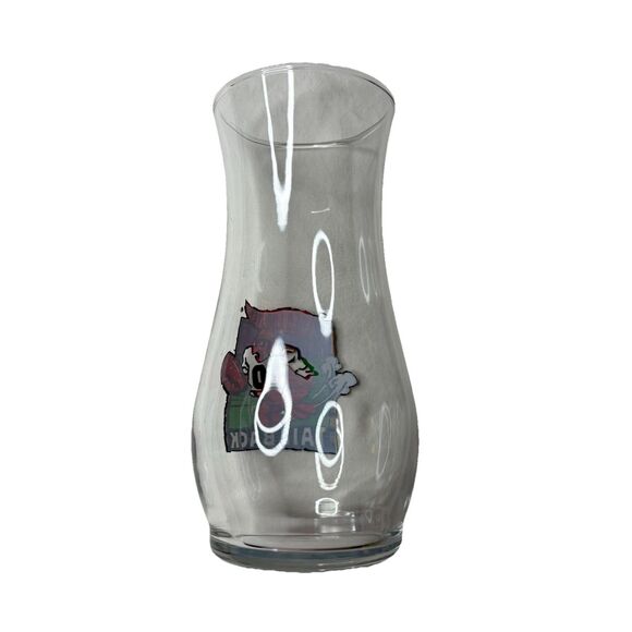 Red Lobster Football Tail Back  Hurricane Glass  7" Tall - Clear - Picture 4 of 5